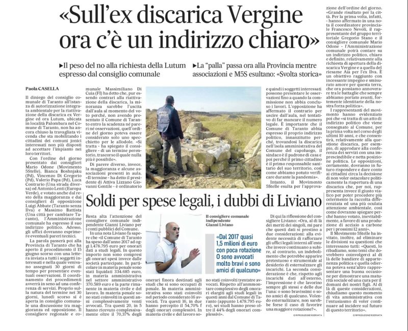 Articolo del Quotidiano di Puglia