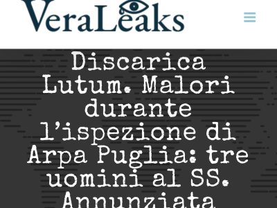 Gli uomini del gruppo ispettivo hanno avvertito malori e sono stati costretti a ricorrere alle cure del pronto soccorso